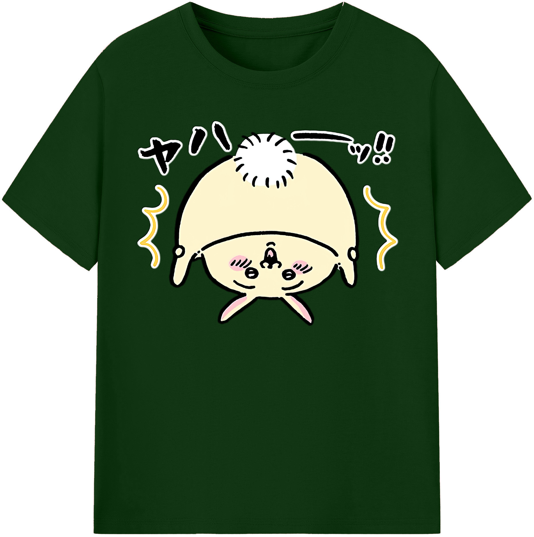 （画像用） ちいかわ うさぎ Chii-kawa usagi 綿100％半袖Tシャツ（フロントプリント）